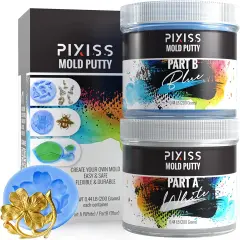 Pixiss Mold Putty Silicone Mold Making Kit, Super Easy 1:1 Mix Mold Putty