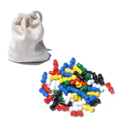 WE Games Replacement Wooden Pegs for Chinese Checkers Game - 1 inch (60 Pieces)