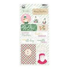 Santa's Workshop Chipboard Stickers 4.1"X8.7"-#02