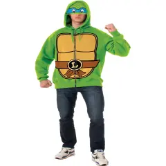 Adult's Mens Teenage Mutant Ninja Turtles TMNT Leonardo Zip Up Hoodie