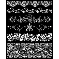 Stamperia Stencil 7.87"X9.84"-Romance Forever Borders