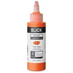 Blick Artists&rsquo; Fluid Acrylic - Pyrrole Orange, 100 ml