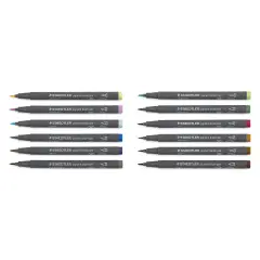 Staedtler Pigment Arts Brush Pens - Nature Colors, Set of 12