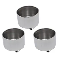 Creative Mark Stainless Steel Palette Cup 100ml, 3 Pack with Sturdy Clip for Palette Attachment- 2-3/8" Diameter Paint Cup for Artists, Students, Professionals