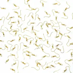 DIY JEWELRY Making Findings Earring Hook Coil Ear Wire French Hook Gold