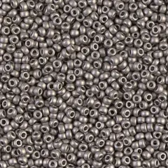 Miyuki 11 Round Seed Bead, 11-190F, Matte Nickel Plated, 13 grams