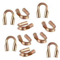 JewelrySupply Wire Protector 4.5x3.5mm Rose Gold Filled (Package of 10)
