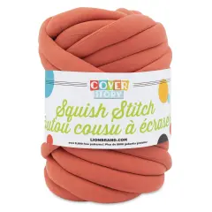 Lion Brand Cover Story Squish Stitch Yarn - Chili Pepper, 26 yards