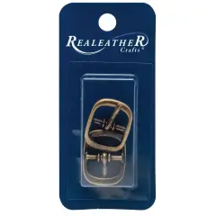 Realeather(R) Crafts Belt Buckle 1/2" 2/Pkg-Antique Brass