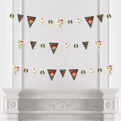 Big Dot of Happiness Wild Mushrooms - DIY Red Toadstool Party Pennant Garland Decoration - Triangle Banner - 30 Pieces