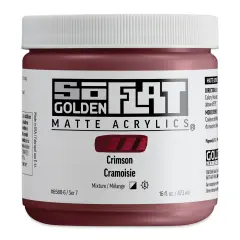 Golden SoFlat Matte Acrylic Paint - Crimson, 473 ml, Jar