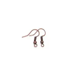 DIY JEWELRY Making Findings Earring Hook Coil Ear Wire French Hook Bronze