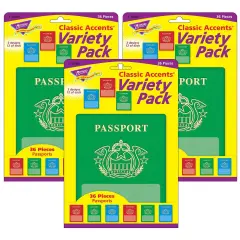 Passports Classic Accents&reg; Variety Pack, 36 Per Pack, 3 Packs