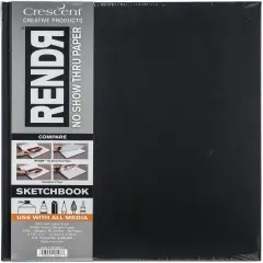 Rendr No Show Thru Hardcover Sketch Book-8.5"x11", 48 Sheets