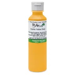 Tri-Art Liquid Artist Acrylics - Arylide Yellow Deep, 120 ml bottle