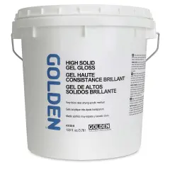 Golden High Solid Gel Medium - Gloss, 128 oz tub