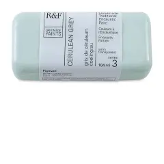 R&F Encaustic Paint Block - Cerulean Grey, 104 ml block