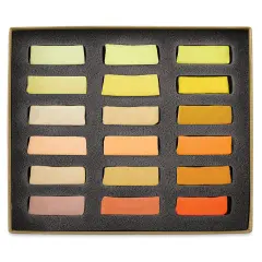 Great American Handmade Pastel Set - Half-Sticks, Try Me! Yellow, Set of 18