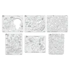 Iwata Artool Freehand Template - Set of 6, Wrath of Skull Master