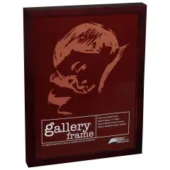 Ambiance Gallery Wood 1.5" Deep Picture Frames - 24x30" Mahogany Wood Frame, Shatter-Resistant Acrylic Glazing & MDF Backing, Horizontal or Vertical Wall Display