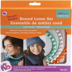 Authentic Knitting Board Chunky Round Loom 3/Pkg-Sizes 48, 36 & 24 Pegs