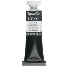 Blockx Artists' Watercolor - Ivory Black, 15 ml tube