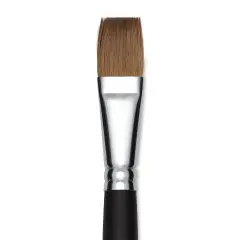 Old Holland Kolinsky Sable Brush - Flat, Long Handle, Size 20