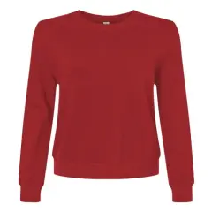 Women's Eco&reg; Washed Terry Throwback Pullover Fad Red New