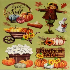 Designer Hello Fall Dimensional Stickers