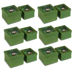 Value Pack of 6 Hologram Gift Box Set w/ Decorative Snowman Sequin Applique