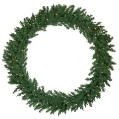 Northlight Pre-Lit Winona Fir Artificial Christmas Wreath - 48" - Warm White LED Lights Green
