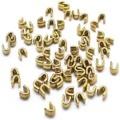YKK #10 Zipper Top Stops Extra Heavy Brass - 50 Pair