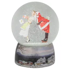 Northlight Norman Rockwell "Christmas Surprise" Snow Globe - 6.5" White