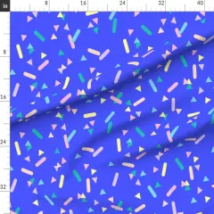 Various Fabrics by the Yard or Fat Quarter Blue Sprinkles Pink Green Yellow 80S Colorful Party Geometric Kids Neon Purple Shapes Custom Printed Fabric by Spoonflower