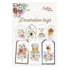 Coffee Break Double-Sided Cardstock Tags 7/Pkg-#03
