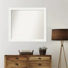 Craftsman White Non-Beveled Custom Framed Bathroom Vanity Wall Mirror
