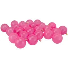 Northlight Shatterproof Transparent Christmas Ball Ornaments - 2.5" (60mm) - Pink - 24ct