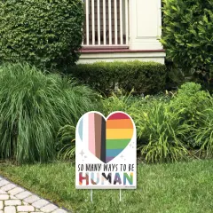 Big Dot of Happiness So Many Ways to Be Human - Outdoor Lawn Sign - Pride Party Yard Sign - 1 Piece