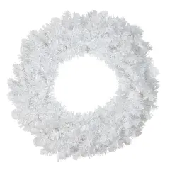 Northlight Pre-Lit Battery Operated White Pine Christmas Wreath - 24" -LED Candlelight Lights