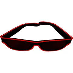 Red Party Wire &reg; EL Wire Lite-up Wayward Traveler Glasses