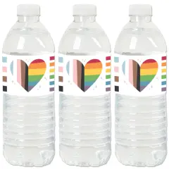 Big Dot of Happiness So Many Ways to Be Human - Pride Party Water Bottle Sticker Labels - Set of 20