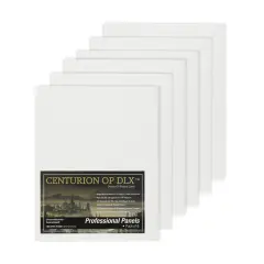 Centurion Deluxe Professional Oil Primed Archival Linen Panels - Enhanced Oil Priming for Superb Performance & Color Retention - 6 Pack