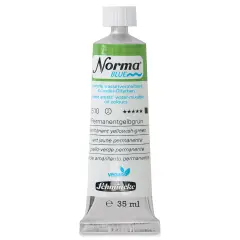 Schmincke Norma Blue Water-Mixable Oil Paint - Permanent Yellowish-Green, 35 ml