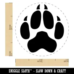 Wolf Coyote Paw Print Self-Inking Rubber Stamp for Stamping Crafting Planners Purple