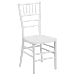 Emma and Oliver Wedding & Event Resin Stacking Chiavari Dining Chair White