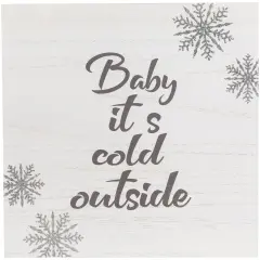 Northlight 11.75" Glittered "Baby It's Cold Outside" Christmas Wall Sign White