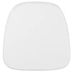 Emma and Oliver Soft Fabric Chiavari Dining Chair Cushion Snow White