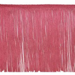 5 Yards of 6" Chainette Fringe Trim, Polyester, Decorative, Versatile for Costumes Hot Pink