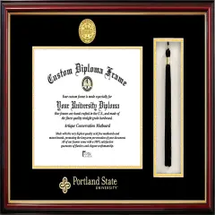 Portland State University 10w x 8h Tassel Box and Diploma Frame