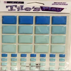 Sticko Tile's Play Baby Blue Dimensional Mosaic Stickers